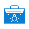 Career Services Icon Blue Suitcase - Home Page